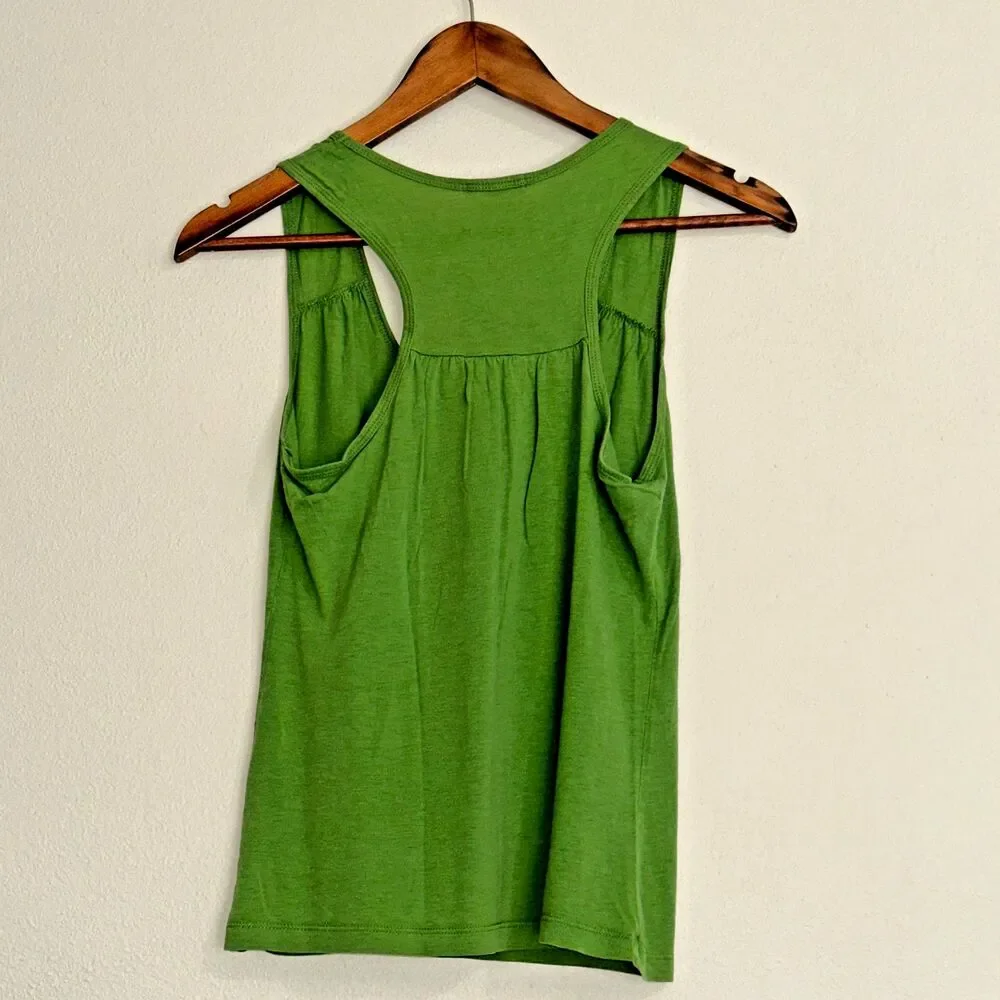 Baleno‎ Women's Shirt Top Tank Green Floral Embroidered Sleeveless Size L - Picture 2 of 6